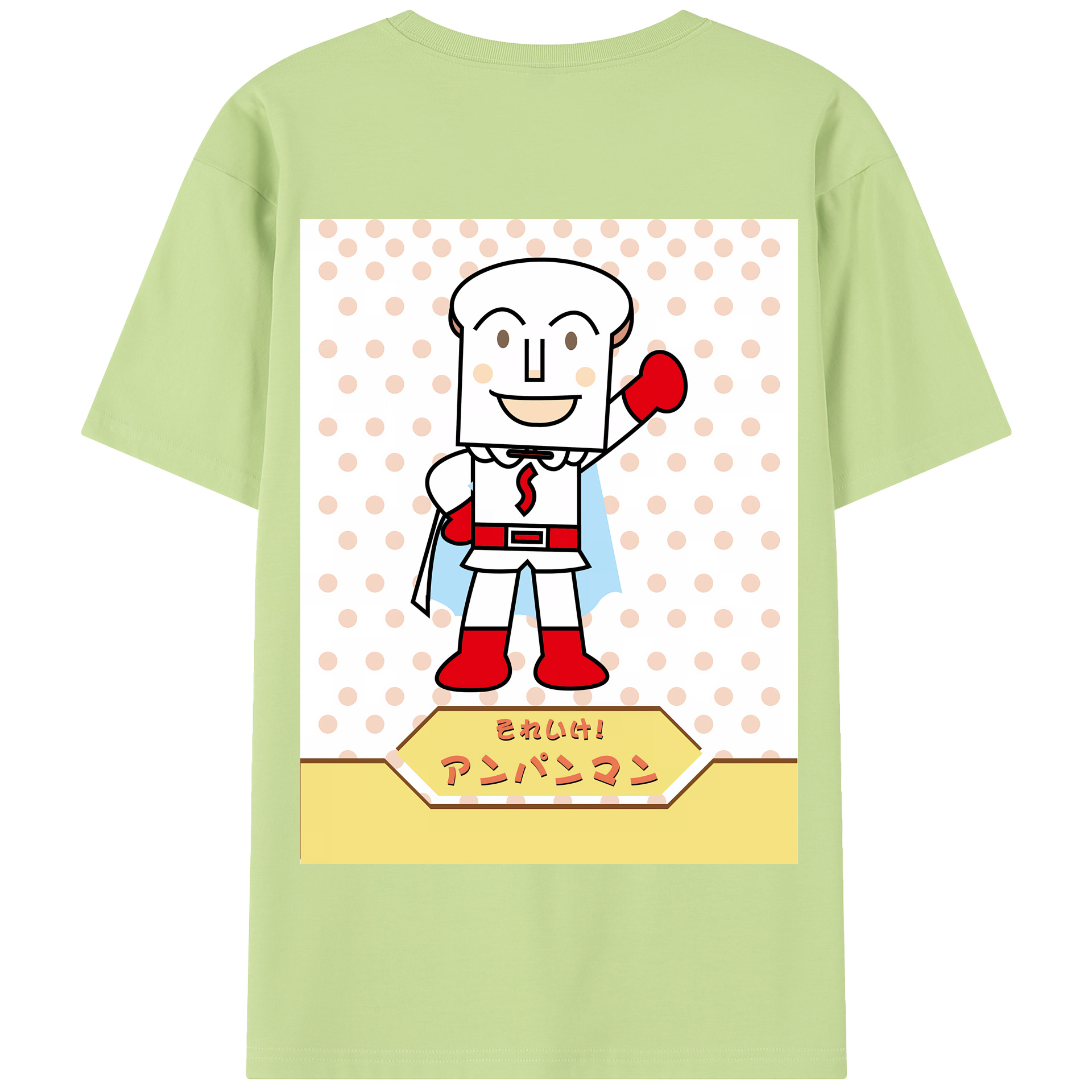 （画像用） アンパンマン Anpanman 綿100％半袖Tシャツ（背面プリント）
